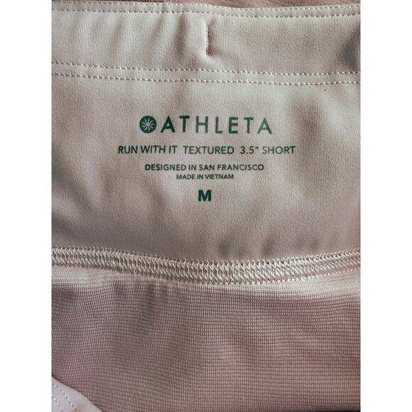 Athleta Run With It Textured 3.5” Short Pink Size Medium Running Lined - Picture 5 of 7